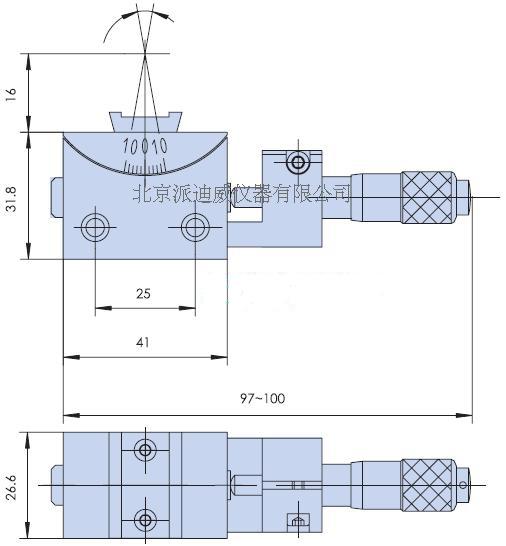 PT-SD309 精密型手動角位臺 分厘卡 微分頭 手動位移臺