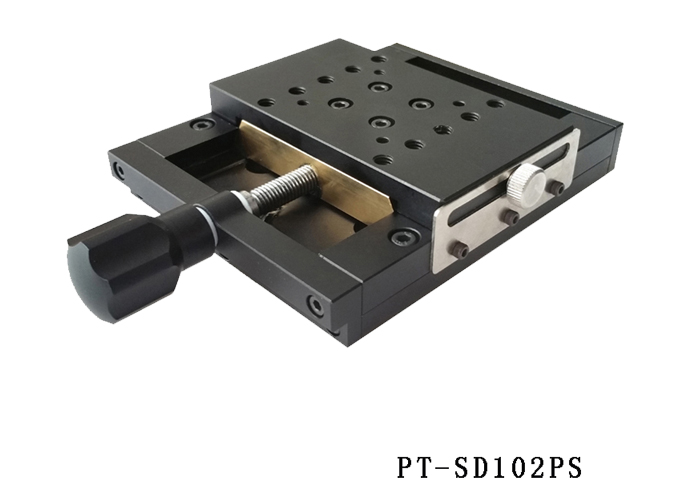 PT-SD102P手動平移臺50mm X軸滑臺位移臺 移動臺 精密工作臺帶鎖